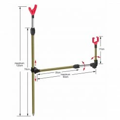 Roleri,držači,nastavci,bankstick Cormoran Rod Holder 6366 80-125cm
