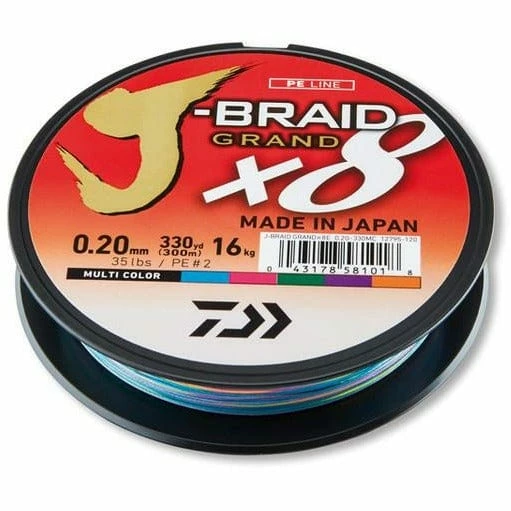 DAIWA J-Braid Grand X8 150m Multicolor 3 DAIWA J-Braid Grand X8 150m Multicolor