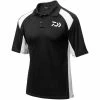 DAIWA Polo Shirt Black / White