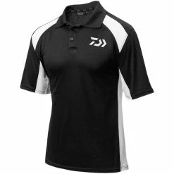 DAIWA Polo Shirt Black / White