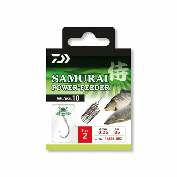 DAIWA Samurai Power Feeder Hooks Silver Udice I Najlon 3 DAIWA Samurai Power Feeder Hooks Silver Udice I Najlon