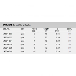 DAIWA SAMURAI Sweet Corn Hooks Udice I Najlon 7 DAIWA SAMURAI Sweet Corn Hooks Udice I Najlon