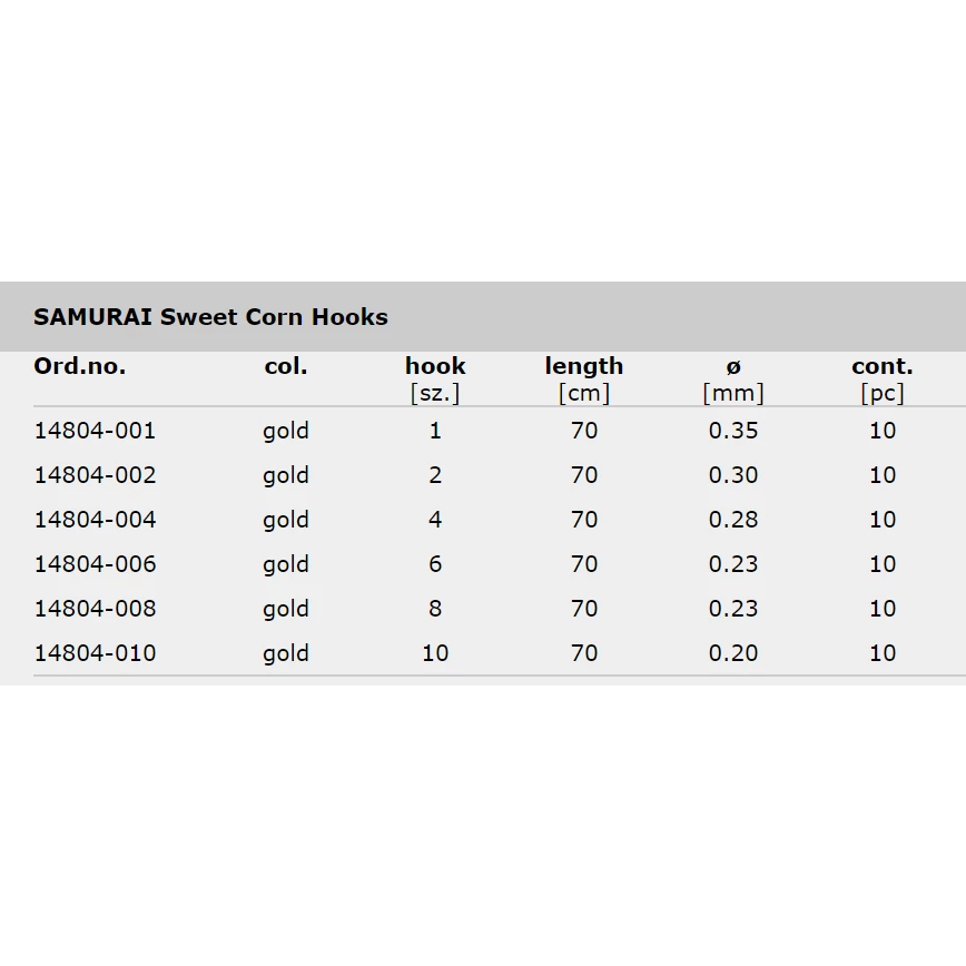 DAIWA SAMURAI Sweet Corn Hooks Udice I Najlon 5 DAIWA SAMURAI Sweet Corn Hooks Udice I Najlon