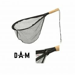 DAM Wading Net With Cork Handle - 63x32cm Rubberized