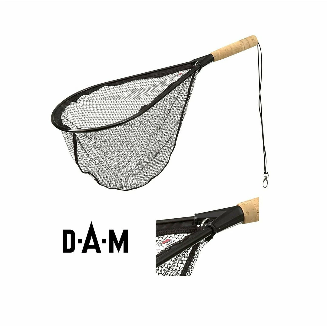 DAM Wading Net With Cork Handle - 63x32cm Rubberized 3 DAM Wading Net With Cork Handle - 63x32cm Rubberized