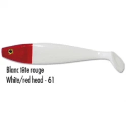 Delalande Shad GT 9cm White/Red Head