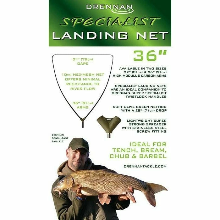 Podmetači I Drške DRENNAN Specialist Landing Net 36" 4 Podmetači I Drške DRENNAN Specialist Landing Net 36"