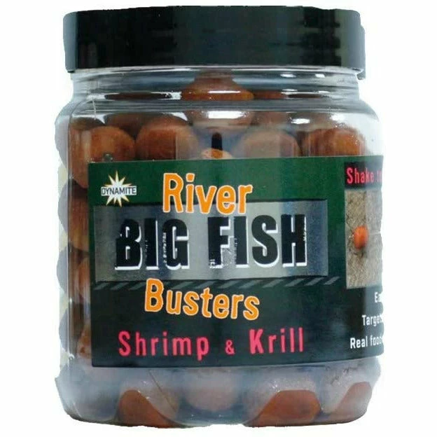 Match Pelete/boile/dumbells Dynamite Baits Big Fish River Hookbaits - Shrimp & Krill Busters 3 Match Pelete/boile/dumbells Dynamite Baits Big Fish River Hookbaits - Shrimp & Krill Busters