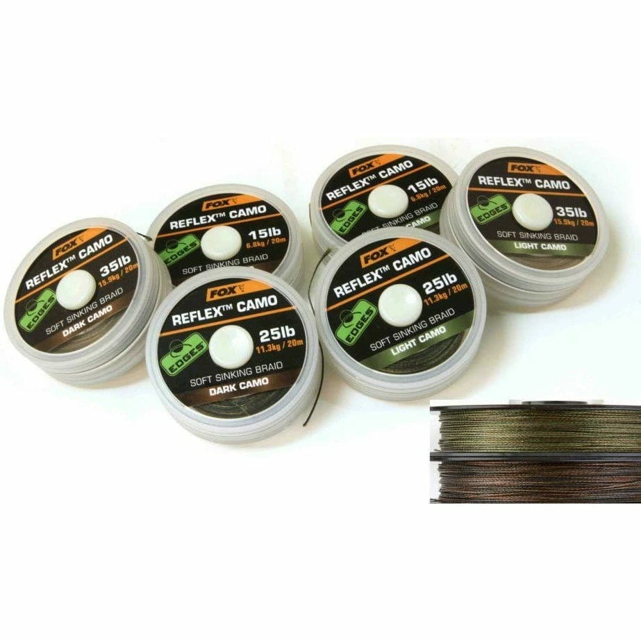Fox Reflex Sinking Dark Camo 35lb 20m Materijal Za Predveze 3 Fox Reflex Sinking Dark Camo 35lb 20m Materijal Za Predveze