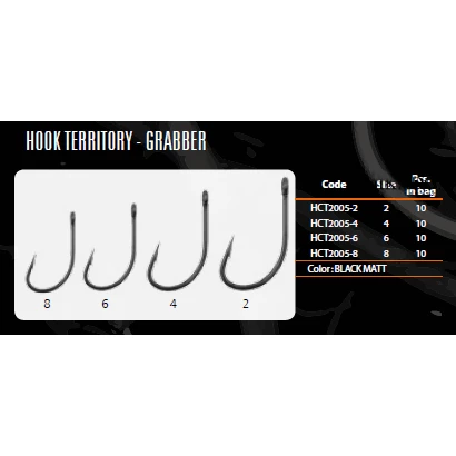 MIKADO Territory Teflon Coating Hook - Grabber 4 MIKADO Territory Teflon Coating Hook - Grabber