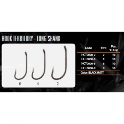 Udice MIKADO Territory Teflon Coating Hook - Long Shank