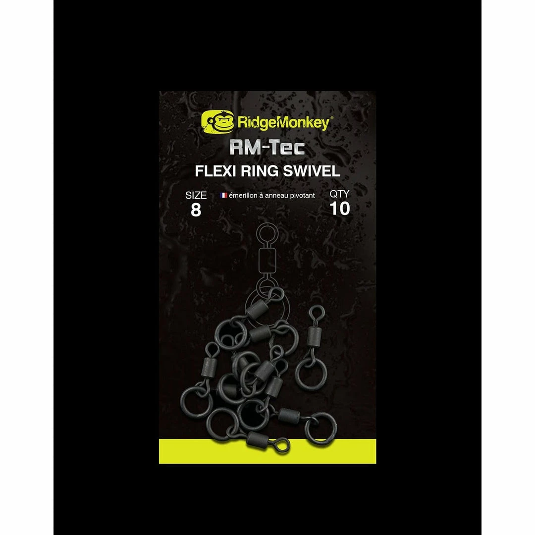 Ridge Monkey RM-Tec Flexi Ring Swivel Size 8 3 Ridge Monkey RM-Tec Flexi Ring Swivel Size 8