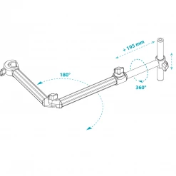 RIVE Compact Feeder Arm 410/895mm Roleri,držači,nastavci,bankstick