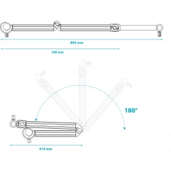 RIVE Compact Feeder Arm 410/895mm Roleri,držači,nastavci,bankstick