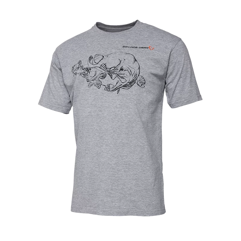 Savage Gear Cannibal Ink Tee - Grey Melange Odjeća 3 Savage Gear Cannibal Ink Tee - Grey Melange Odjeća