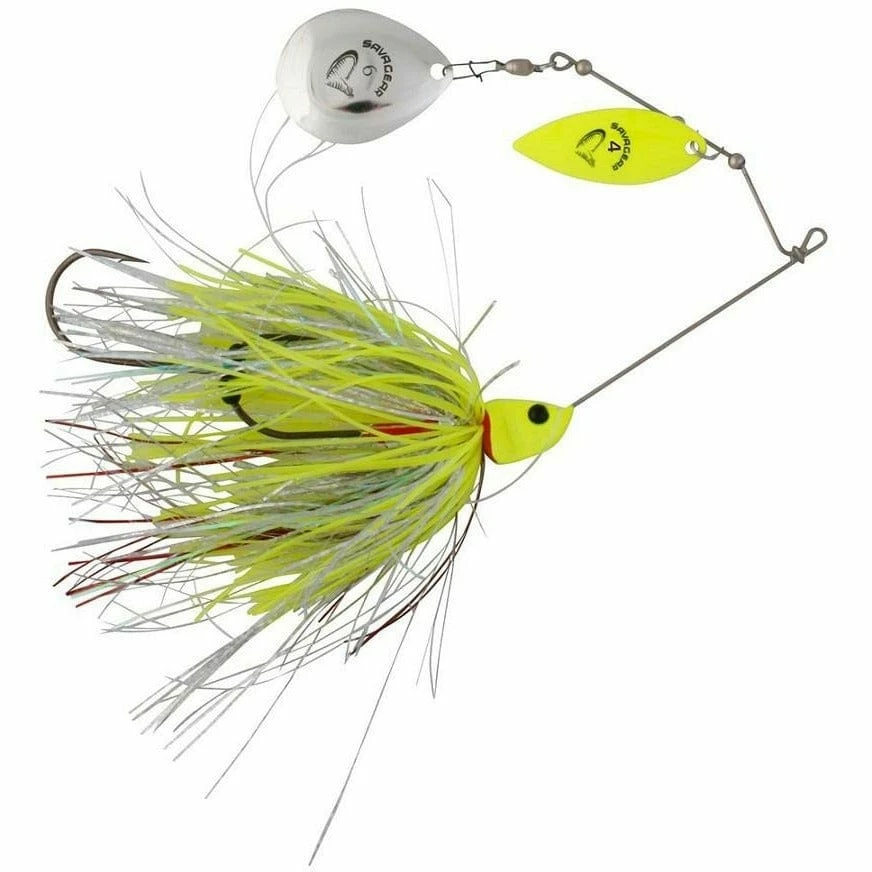 Savage Gear Da'Bush Spinnerbait 32g #3 Yellow Silver Holo Flame Metalne Varalice 3 Savage Gear Da'Bush Spinnerbait 32g #3 Yellow Silver Holo Flame Metalne Varalice