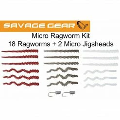 Silikonske Varalice Savage Gear LRF Ragworm Kit 18++2pcs ( Red. Brown. Glow )