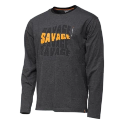 Odjeća Savage Gear Simply Savage Logo-Tee Long Sleeve XL