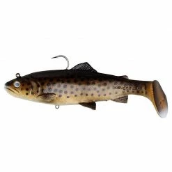 Savage Gear Trout Rattle Shad 12.5cm 35g 03 - Dark Brown Trout Silikonske Varalice