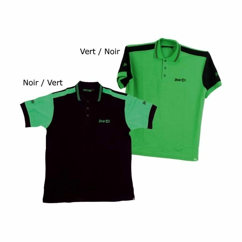 SENSAS 2 Colour Polo Black & Green 3 SENSAS 2 Colour Polo Black & Green