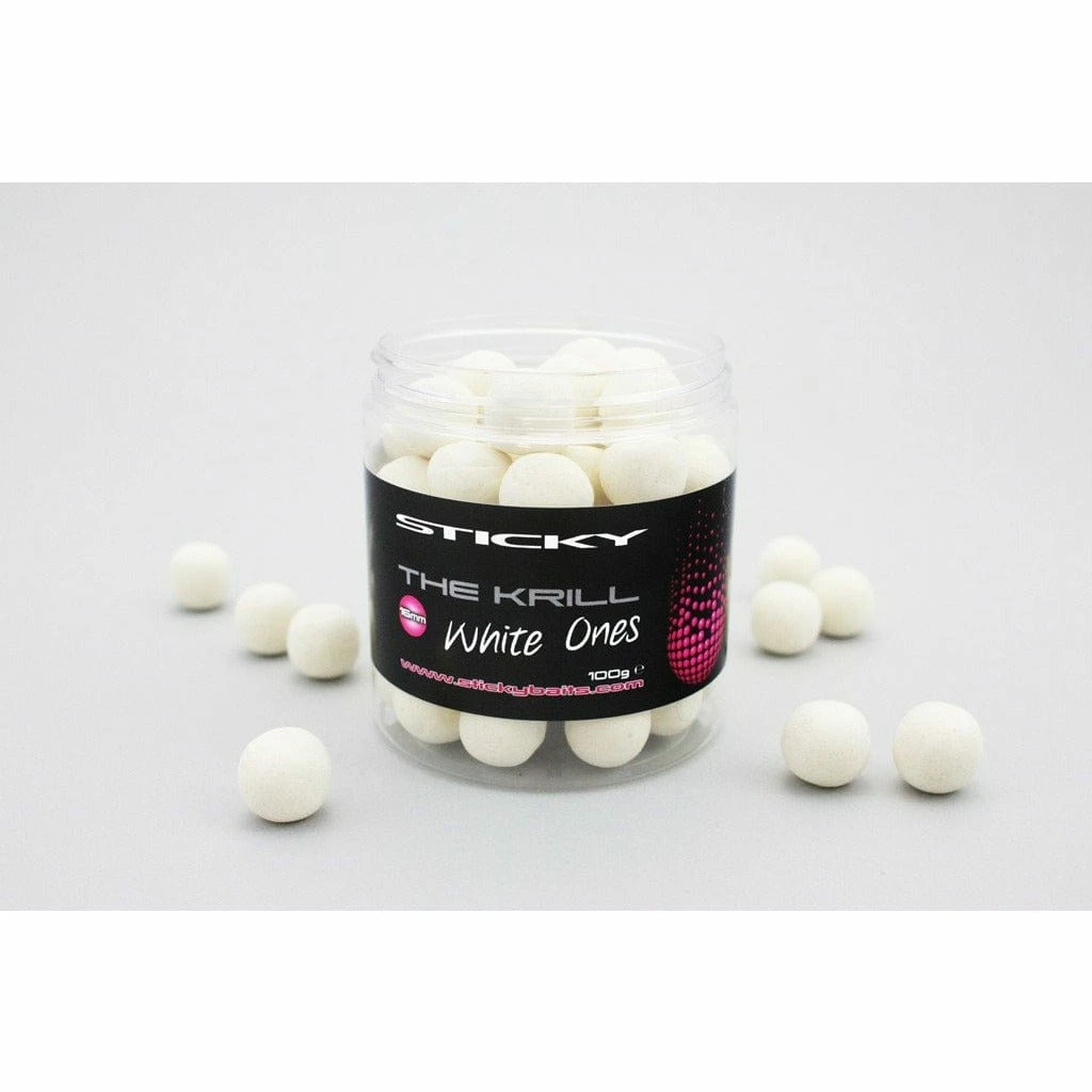 Sticky Baits STICKY The Krill White Ones Wafters 16mm 3 Sticky Baits STICKY The Krill White Ones Wafters 16mm