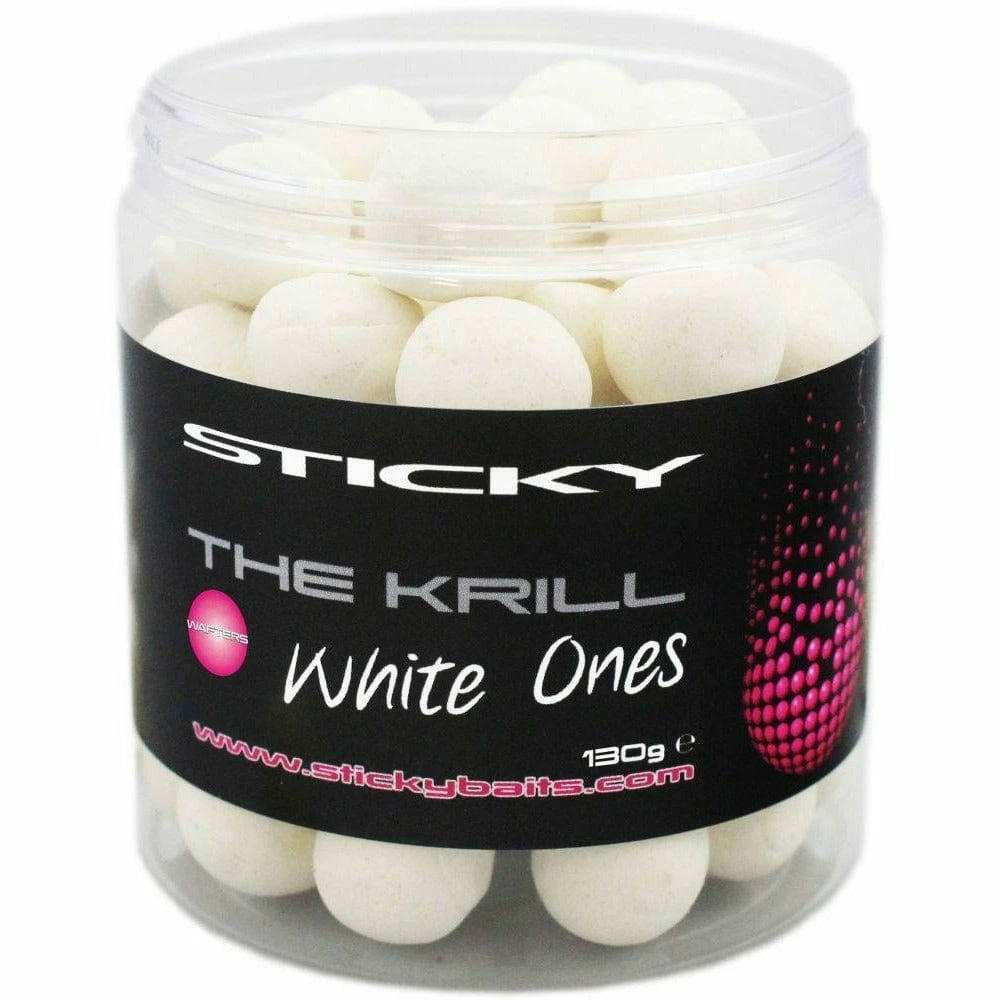 Sticky Baits STICKY The Krill White Ones Wafters 16mm 4 Sticky Baits STICKY The Krill White Ones Wafters 16mm